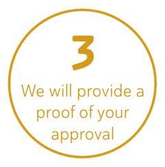 We will provide a proof of your approval