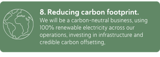 8. Reducing carbon footprint