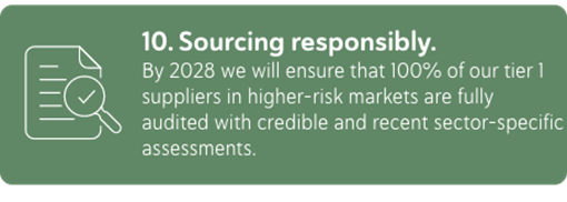 10. Sourcing responsibly
